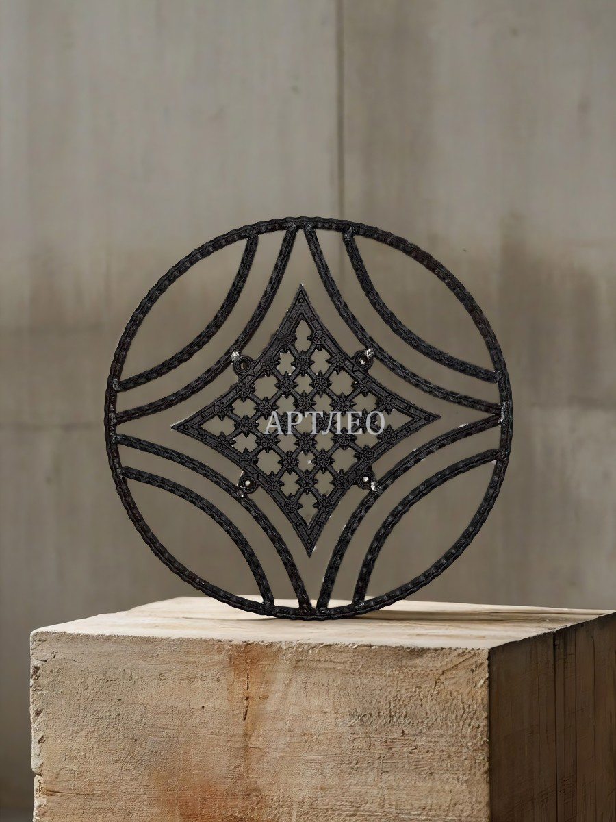 Кованые панели круглые  арт. 4543, 1 шт.